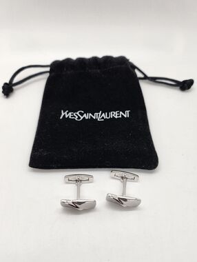 YSL Silver Cufflinks